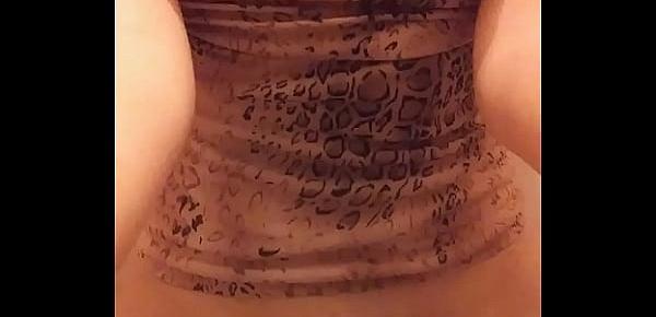 Pissing with my titties hanging out